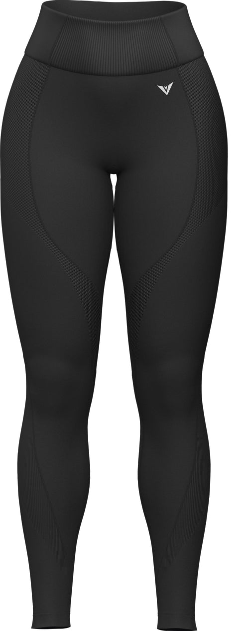 Ladies Seamless Contour Leggings – Midnight Black