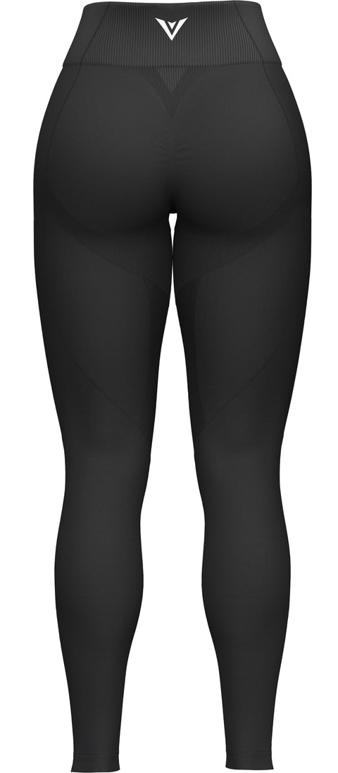 Ladies Seamless Contour Leggings – Midnight Black